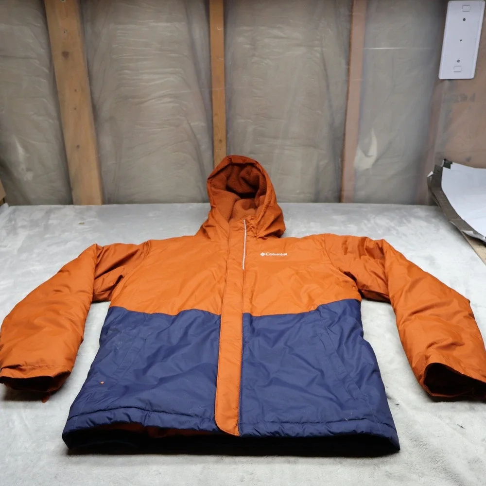 Columbia Jacket Kids XL 18/20 Orange Apple Valley Sherpa Lined Zip Up‎ Insulated